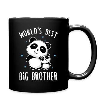 World's Best Big Brother - Großer Bruder Pandas - Tasse einfarbig - Schwarz - Rechts
