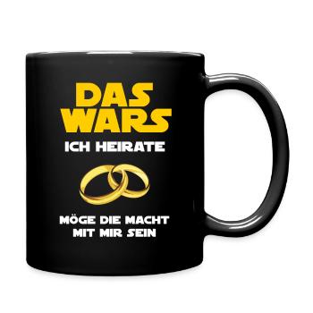 Das Wars - Ich Heirate - Junggesellenabschied - Tasse einfarbig - Schwarz - Rechts