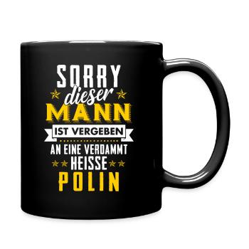 Forgiven to a damn hot Polish - Full Colour Mug - black - Right