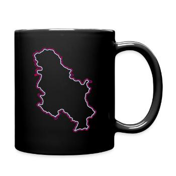 Serbien - Tasse einfarbig - Schwarz - Rechts