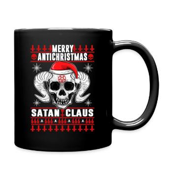 Merry Antichristmas - Satan Claus Ugly Sweater - Full Colour Mug - black - Right