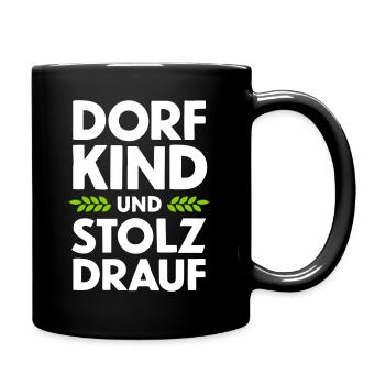 VILLAGE CHILD AND PROUD DRAUF - Full Colour Mug - black - Right