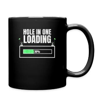 Hole in one Golf Geschenk - Tasse einfarbig - Schwarz - Rechts