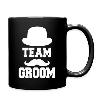 Team Groom - Bachelor party - Full Colour Mug - black - Right