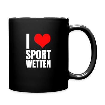 I love sports betting gift - Full Colour Mug - black - Right