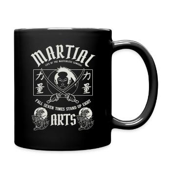 Martial Arts dunkle - Tasse einfarbig - Schwarz - Rechts