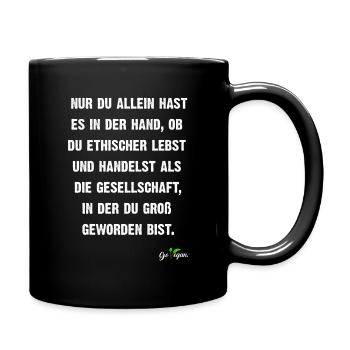 Chemises végétaliennes contre le bingo aux conneries anti-vegan - Mug uni - noir - Droite