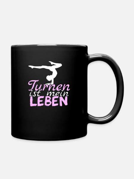 Turnen Liebe Geschenk - Tasse einfarbig - Schwarz