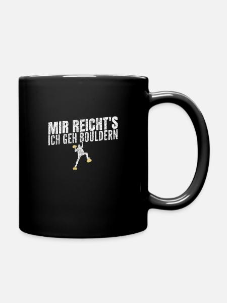 Bouldern - Tasse einfarbig - Schwarz