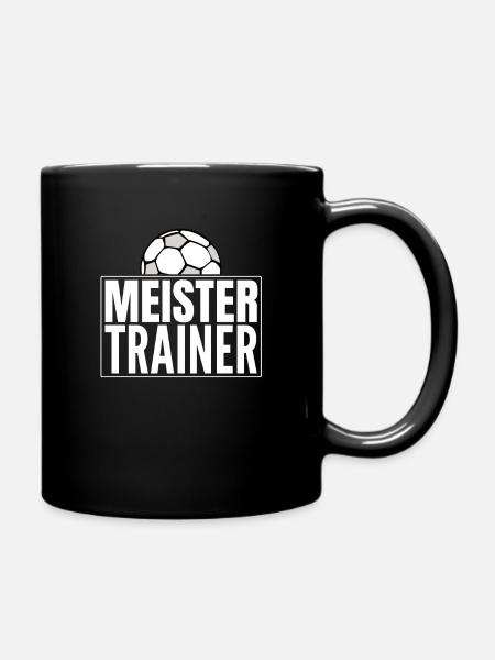 Meister Trainer Geschenk Fussball - Tasse einfarbig - Schwarz
