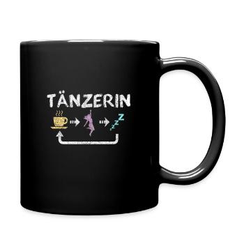 Tänzerin - Tasse einfarbig - Schwarz - Rechts