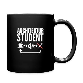 Architektur Student Geschenk - Tasse einfarbig - Schwarz - Rechts