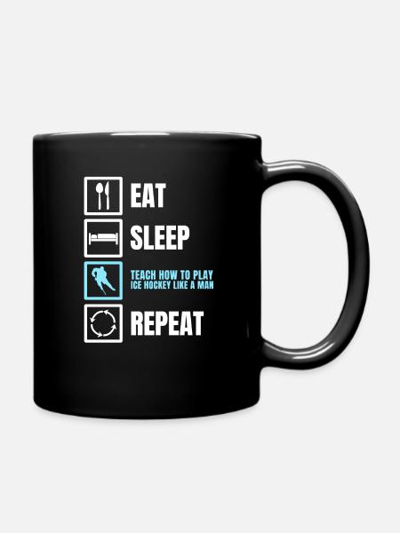 Eishockey Lustig Coach Trainer Geschenk - Tasse einfarbig - Schwarz