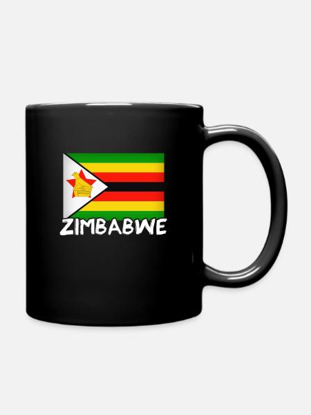 Zimbabwe flag Armoiries Zimbabwe - Mug uni - noir