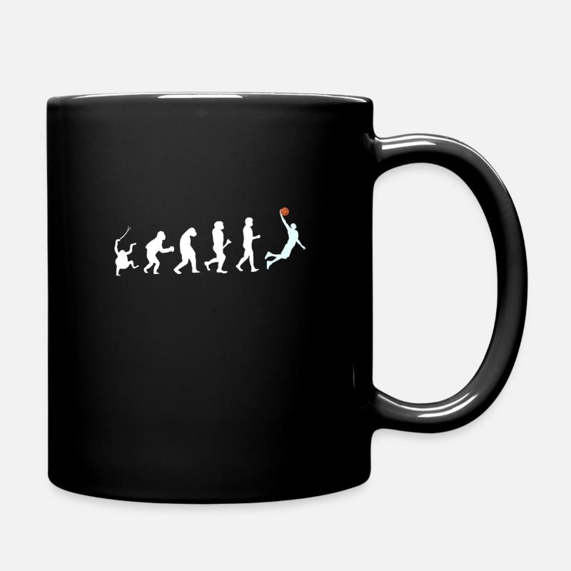 Basketball Evolution - Tasse einfarbig - Schwarz