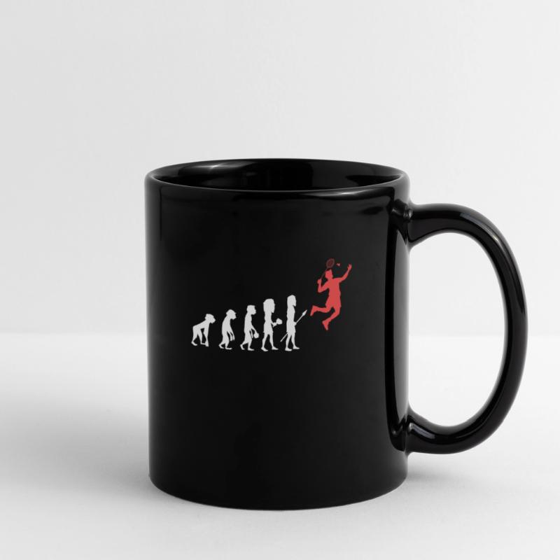 Evolution de l'évolution du badminton Mug uni