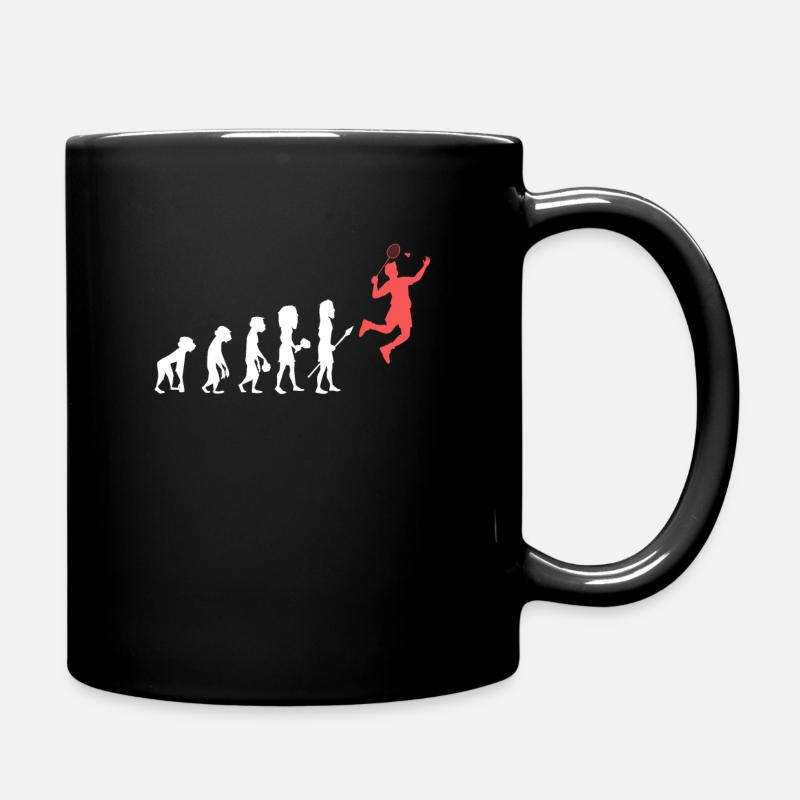 Badminton Evolution Entwicklung - Tasse einfarbig - Schwarz