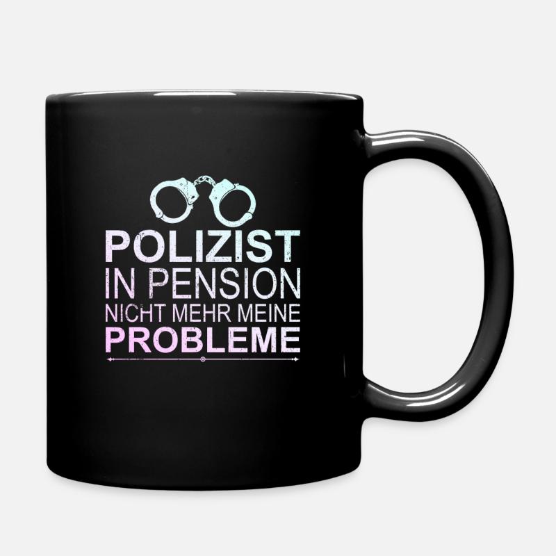 Polizist Pension Lustiges Geschenk - Tasse einfarbig - Schwarz