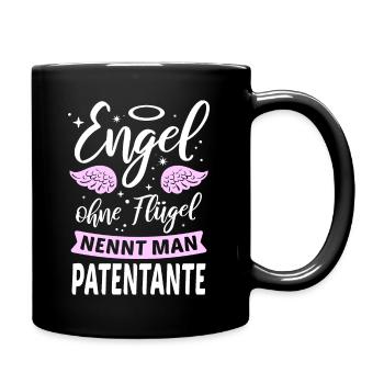 Angel without wings is called godmother - Full Colour Mug - black - Right