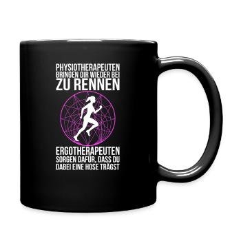 Ergotherapeutin Lustiger Spruch Ergotherapeut - Tasse einfarbig - Schwarz - Rechts