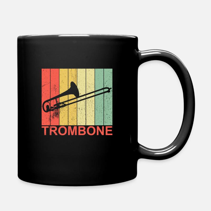 Trombone trombone choeur vintage - Mug uni - noir