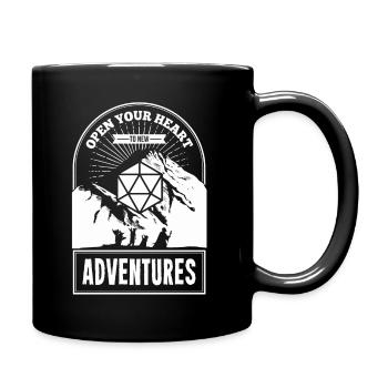 pen and paper adventure quote - Full Colour Mug - black - Right