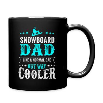 SNOWBOARD DAD Retro Vintage Papa Vater Geschenk - Tasse einfarbig - Schwarz - Rechts