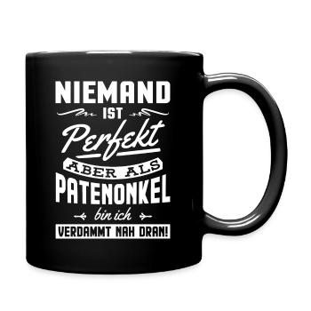 Pas parfait mais en tant que parrain je suis proche - Mug uni - noir - Droite