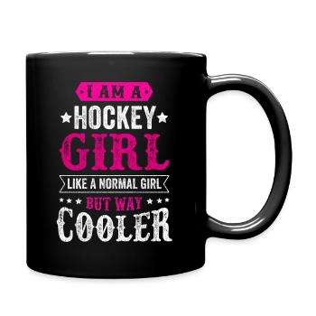 Hockey fille hockey fille femme enfant cadeau - Mug uni - noir - Droite