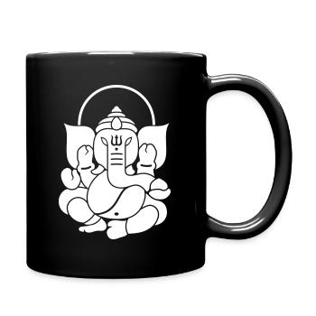 Ganesha Elefant 3.2 (1c) - Tasse einfarbig - Schwarz - Rechts