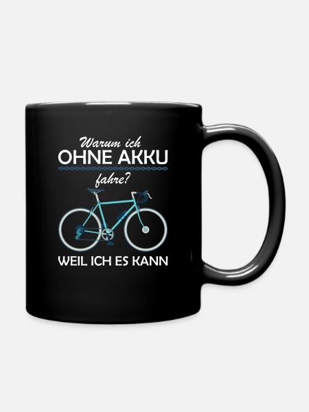 Rennradfahrer Rennrad Lustiger Spruch Geburtstag - Tasse einfarbig - Schwarz