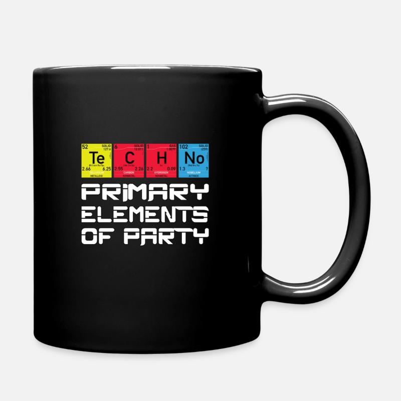Nerd Geek Techno Elements funny Party - Tasse einfarbig - Schwarz