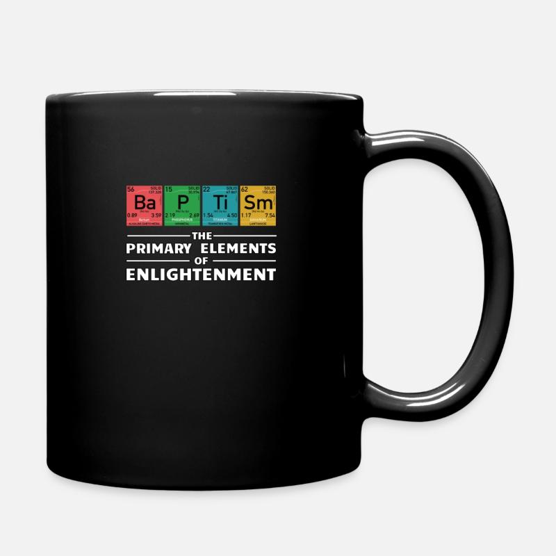 Nerd Geek funny christian elements Baptism - Tasse einfarbig - Schwarz