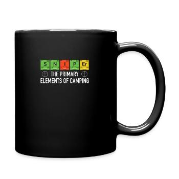 Nerd geek gamer sniper camping funny elements - Full Colour Mug - black - Right