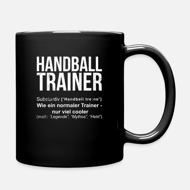 Handballtrainer Lustige Geschenkidee Definition - Tasse einfarbig - Schwarz