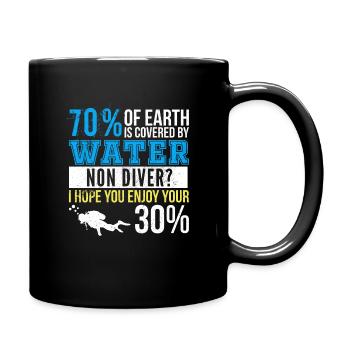 Taucher Lustige Geschenkidee Gerätetauchen - Tasse einfarbig - Schwarz - Rechts