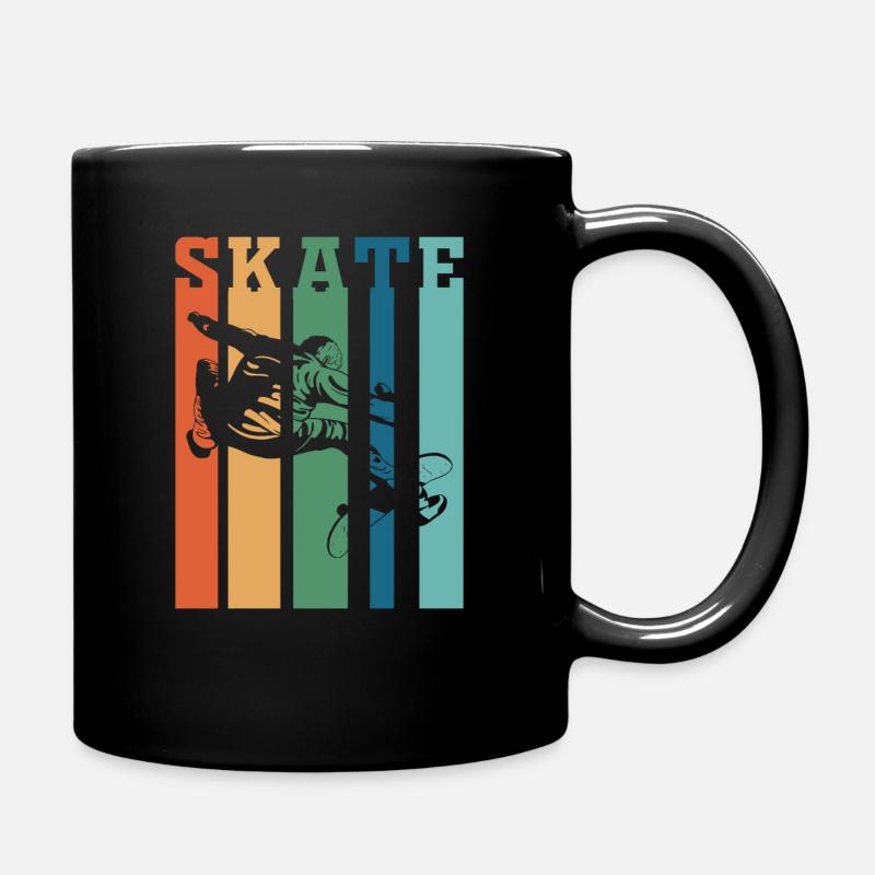 Skateboard Vintage Retro Design - Mug uni - noir