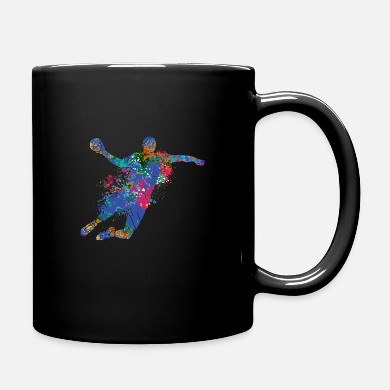 Handball Handballer Geschenkidee - Tasse einfarbig - Schwarz