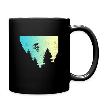 Mountain biker MTB gift Funny saying - Full Colour Mug - black - Right