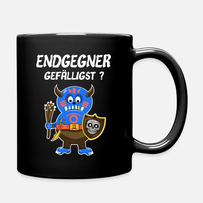 Endgegner im Rollenspiel gefälligst - T Shirt - Tasse einfarbig - Schwarz