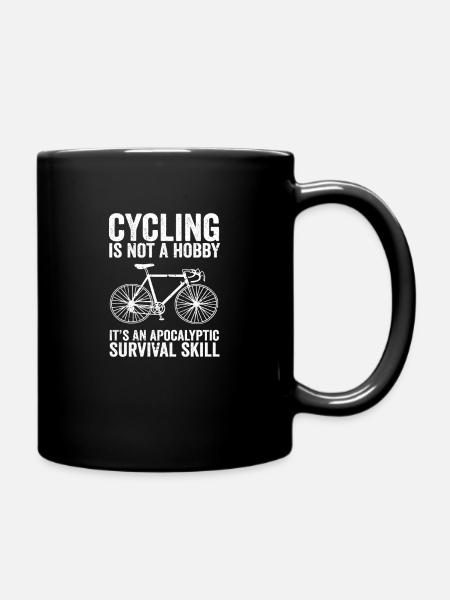 Funny cyclist gift idea - Full Colour Mug - black