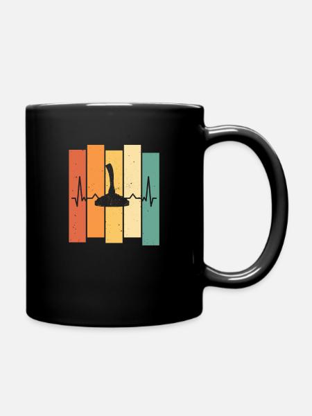 Eisstockschütze Lustiges Geschenk - Tasse einfarbig - Schwarz