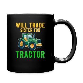 Lustiges Geschenk vom Bauern - Tasse einfarbig - Schwarz - Rechts