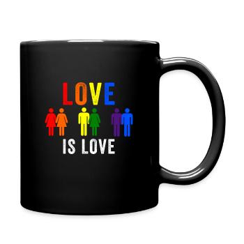 L'amour LGBT est l'amour - Mug uni - noir - Droite