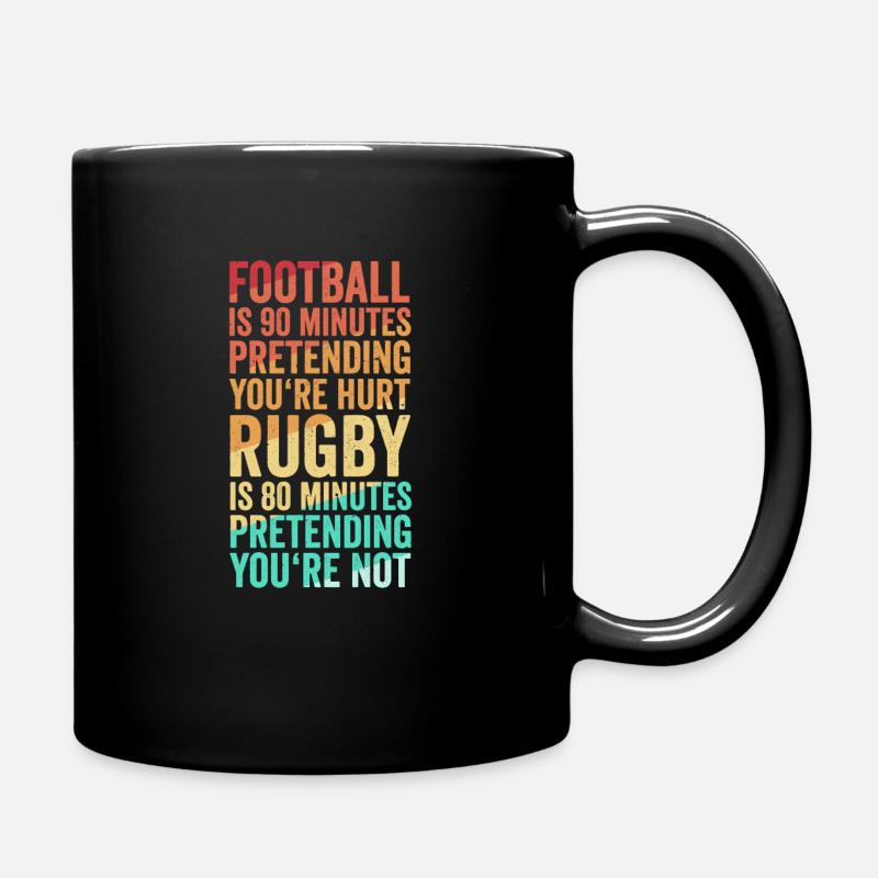 Conception drôle de rugby - Mug uni - noir