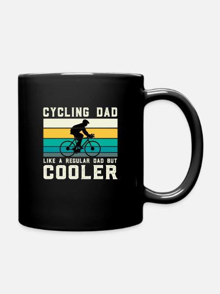 Cycling dad - Full Colour Mug - black