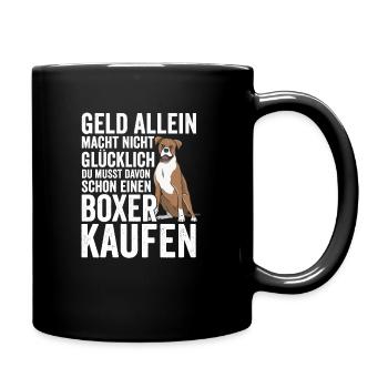 Deutscher Boxer Hundehalter Geschenk - Tasse einfarbig - Schwarz - Rechts