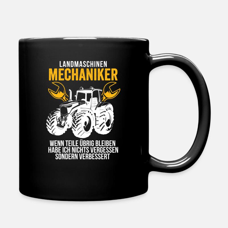 Landmaschinen Mechaniker Geschenkidee - Tasse einfarbig - Schwarz