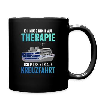 Kreuzfahrer Kreuzfahrtschiff Geschenkidee - Tasse einfarbig - Schwarz - Rechts