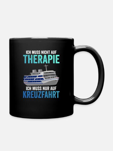 Kreuzfahrer Kreuzfahrtschiff Geschenkidee - Tasse einfarbig - Schwarz